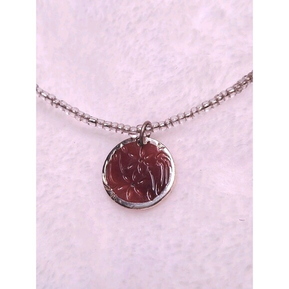Peyote Bird Free Spirit Circular Semi Translucent Pendant Necklace 17" NWT - Picture 1 of 8